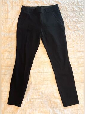 Black Slim Ankle Work Pants